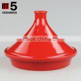 10"red Color Ceramic Cooker Stoneware Tagine Set thumbnail-3