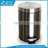 Household Eco-friendly 20 Litres Cylinder Silver Stainless Steel Foot Pedal Garbage Bin for Korea Market thumbnail-2