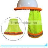 SAFETY HARD HAT NECK SHIELD / HELMET SUN SHADE HI VIS REFLECTIVE STRIPE