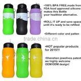 Small Manufacturing Ideas Silicone Folding Water Bottle thumbnail-2