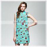 2014 Custom Top Quality Digital Printing Woman Dress thumbnail-1