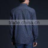 Fashion Long Sleeve Casual Design High Quality 100%Cotton Print Men Shirt thumbnail-2