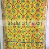 Yellow Multicolor PHULKARI GEORGETTE DUPATTA SHAWL, Hand Embroidery thumbnail-1