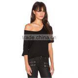 Ladies' Wholesale Sexy t Shirt Wide Neck Wonder Woman t Shirt thumbnail-3