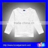 Wholesale Organic Cotton Long Sleeve Kids t Shirt Blank Baby T-shirts Custom Eco-friendly Cotton Kids T-shirts Design thumbnail-2