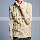 Men's Fashion Cable Pullover Turtle Model Sweater thumbnail-2