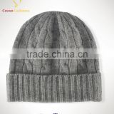 Intarsia Design High Quality Cashmere Winter Kids Hats, Cashmere Bonnet