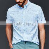 2016 Latest Design Fashion Bengal Stripe Short Sleeve Standard Fit Shirts thumbnail-3