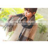 Hot Sales Different Colors Choice Fashion Design Fake Cashmere Plaid Pattern Design Scarf With Tassel Warm Fashion Scarf thumbnail-5