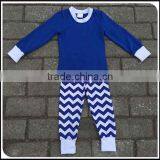 Holiday Fall Winter Unisex Toddler Baby Kids Pajamas Set Girl Sleeping Clothing Set Baby Chevron Pajamas Outfits thumbnail-1