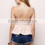 Crop Tops Spaghetti Strap Sexy Bra Bustier Pink Corsets Vest Camisole Tank Top thumbnail-5