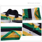 Hot Sale Custom High Quality Pure Short Sleeve Stripe Polo Shirt For Man thumbnail-5