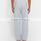 Light Blue and White Checked Men Loungewear Set Long Sleeves Shirt and Trousers thumbnail-5