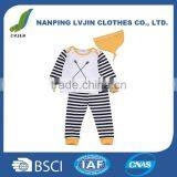 3Pcs/Set Newborn Baby Boy Striped Long Sleeve Tops Pant Hat Outfits Clothes thumbnail-2