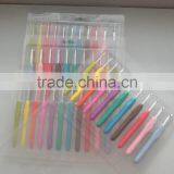 11pieces per Set, Plastic Rubber Handle Crochet Hook Set