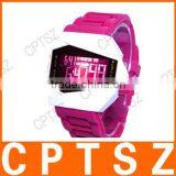 Imported Wholesale Electronics Watch Aircraft Style Colorful LED Silicone Watch thumbnail-4