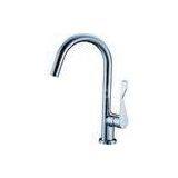 Chrome Polished Brass Tall Kitchen Tap Faucet With Single Lever , HN-4C28