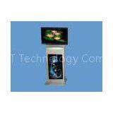 Dual Touch Screen Floor Standing Digital Signage Kiosk With Speaker