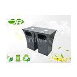Outdoor Square Steel Pet Waste Station Power Coating Finish 30 * 35 * 60 CM