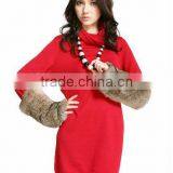 YR106 Cold Winter Arm Warmer and Leg Warmer/Real Rabbit Fur Warmer thumbnail-1