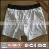 Sublimation White Boxer Shorts With Black Soft Waistband Polyeaster With Spandex