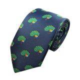 High Stitches Green Polyester Woven Necktie Printed Weave