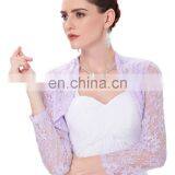 Belle Poque Womens Long Sleeve Cropped Black Lace Shrug Bolero BP000339-1 thumbnail-5