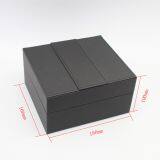 Black PU Leather Watch Box With Custom Insert for Holding Watch, Watch Strap, Warranty Card thumbnail-4