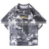200g Cotton Personality Camouflage Short-sleeved Loose Shoulder 2020 Spring and Summer New Printing Men's T-shirt thumbnail-4