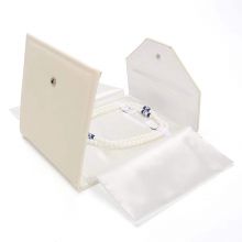 Pearl necklace folding package new packaging jewelry bag PU leather clutch bag portable travel jewelry storage bag