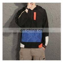 Wholesale Custom Men's New Sports Jacket Windbreaker Loose Half Zipper Jacket Casual Stand Collar Pullover Jacket thumbnail-5