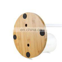 Bamboo Stand Toilet Paper Holder Bathroom Stainless Steel pp Freestanding Wood thumbnail-4