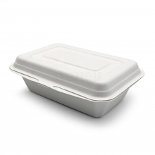 Customizable 450ml 17.5cm Greaseproof and Microwavable Eco Friendly Bagasse Food Containers Biodegradable Lunch Box Disposable thumbnail-3