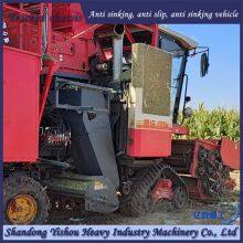 Corn Harvester Modified With Triangular Track Wheels for Anti Slip and Anti Sinking thumbnail-2