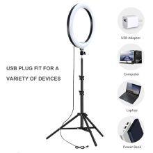 10inch RGB LED Ring Light With 200cm Tripod Stand Flexible Phone Holder for Live Streaming Makeup Camera Selfie thumbnail-5