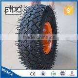 High Quality 10" 4.10/3.50-4 Nature Rubber Pneumatic Trolley Wheel With Metal Rim thumbnail-1