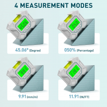 Digital Angle Meter With Bubble Vial thumbnail-3