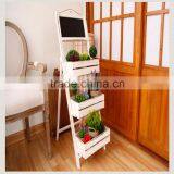 Shabby Chic Wedding Indoor Room Ornament Flower Pot Shelf With Blackboard thumbnail-4