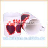 Leasves Color Chaning Mug Sublimation Mugd Ceramic Mug Color Changing Mug Mug Press Blue Red & Black thumbnail-1