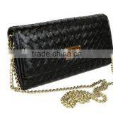 RFID Women Wallet Weave Clutch With Chain Strap thumbnail-1