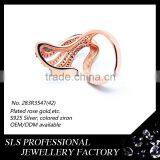 Beautiful Lady's Ring Rose Gold Plating With Colorful Zircon Indian Bridal Costume Jewellery -SLS thumbnail-4