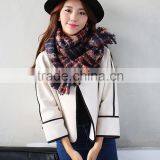 Winter Warm Thick Woven Checked Plaid Tartan Blanket Scarf thumbnail-3