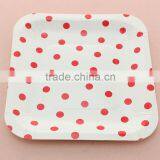 Wedding Favors Mix Pattern 7 Inch Square Paper Plate for Wedding thumbnail-3