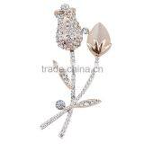 Personalized Flower Design Metal Gold Lapel Pin For Sales thumbnail-2