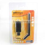Mini 2T2R 300Mbps Wireless Usb Wifi Adapter With External Antenna With WPS Botton thumbnail-4