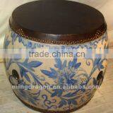 Chinese Antique Furniture Wood Drum thumbnail-1