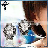 2014 New Fashion Ladies Stud Designs k Gold Enamel Little Rose Stick on Earrings for Adults in Zinc Alloy Jewelry E00231 thumbnail-1