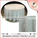 Fancy 120 white round organza embroidered tablecloths