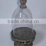 8009482MC-2-Antique Rustic Metal and Glass Holder thumbnail-1