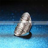 Full Metal Zinc Alloy Bohemian Vintage Graven Gold Finger Ring Jewelry thumbnail-5